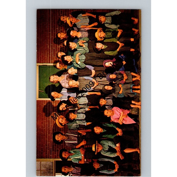 Mebane Greeting Card Co. Other - Vintage Mebane Greeting Card Co Amish Children Postcard Multicolor‎ Schoolhouse